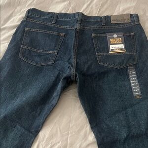 Nautica Men's Relaxed Fit Jeans in Deep Blue